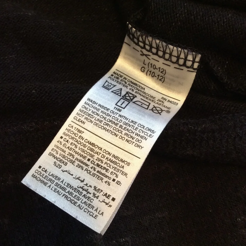 Old Navy black textured plush Blackjack zipper front lightweight girl’s L 10/12
